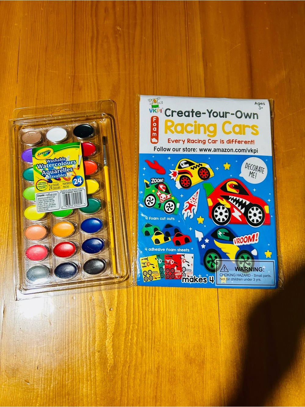 Create-Your-Own Racing Cars Kit with Crayola Watercolors - Blue